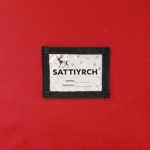 Sattiyrch Christmas Ornament Storage Box,4 Trays with Customizable Dividers,Canvas,Dust-Proof, Holds Up to 64 x 2.36 Ornaments, for Garage/Attic/Basement Storage