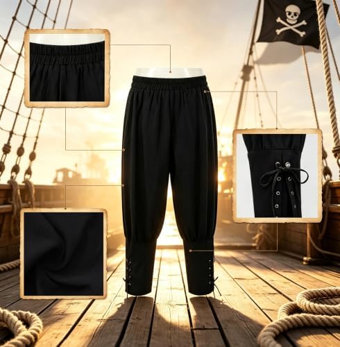 10Pcs Men Medieval Viking Pirate Renaissance Costume