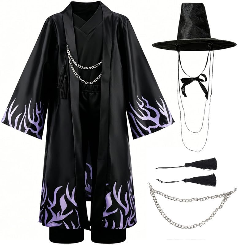 Binbo Black Suit Kids Kpop Style Outfit Costume