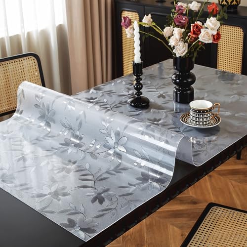 OstepDecor Floral Table Protector 16" x 32", 1.5mm Thick Vinyl Desk Mat