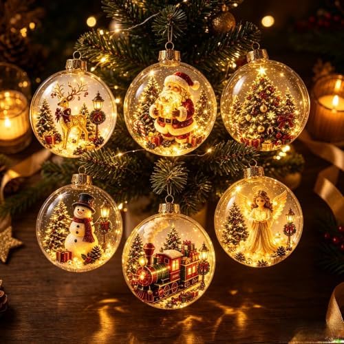 Glowing Christmas Story Ornament, 2026 New Mini Holiday Scene 3.94In