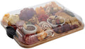 Farberware Bamboo Cutting Board with Clear Locking Lid, 11 x 14 Inch Build-A-Board Charcuterie Board with 6 Compartments for Food Prep, Snack Tray, and Entertaining