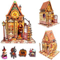 OZJAY Halloween Miniature House Kit, 3D Wooden Puzzles for Adults