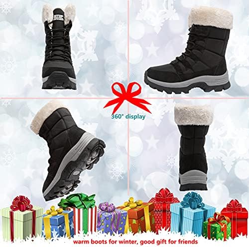 ziitop Womens Winter Snow Boots Waterproof Fur Lined Warm