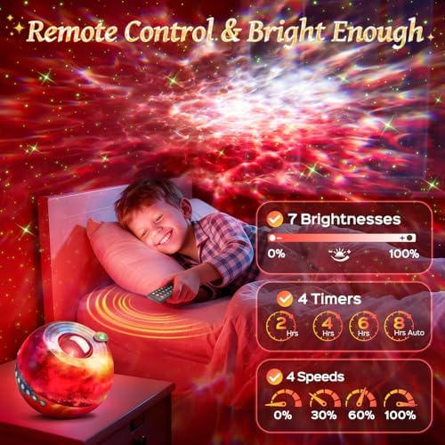 One Fire Galaxy Projector Whimsy Celestial Decor Dorm College Lamp