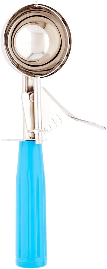 Restaurantware Bundle: 2.75/3.25/3.75 oz Portion Control Ice Cream Scoops, Trigger Release Dishers (Blue, Green, Ivory Handles) for Cookie Dough, Baking, Cupcake Batter