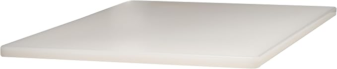 Winco 12" x 18" White Heavy-Duty Plastic Cutting Board (Set of 6) | Dishwasher safe, Stain resistant, Minimizes dulling, Great for Charcuterie, Cheese, Appetizers and Buffet Displays