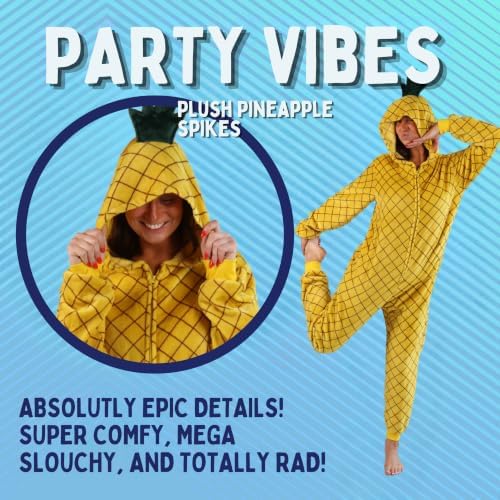Funziez! Slim Fit Adult Onesie - Animal Costume - Plush Unisex Halloween One Piece Cosplay Suit for Women and Men