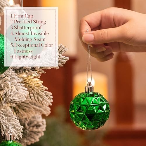 Valery Madelyn 50ct Christmas Tree Decorations Ball Ornaments 2 Inches