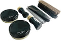 Portable Black Leather Shoes Care Set Shoe Cream and Polishing Brush for Men and Women Lightweight for Boots