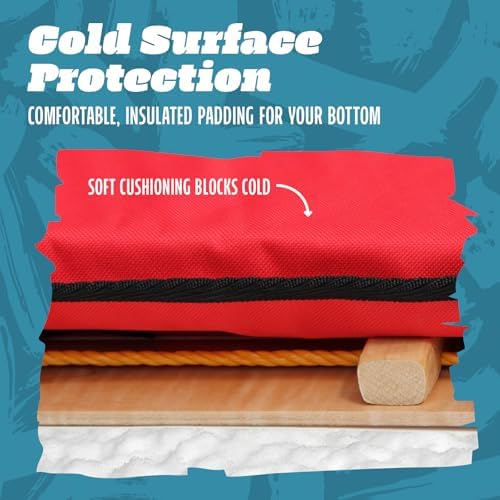 Flexible Flyer 57" Toboggan Sled Pad - Water-Resistant Red Cushion