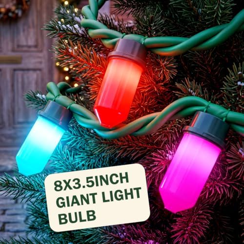 Christmas Decorations - 17Ft Christmas Giant Plug String Lights