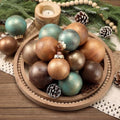 Yunlly 18 Pcs Neutral Christmas Ornaments Rustic Vintage Xmas Tree Decor