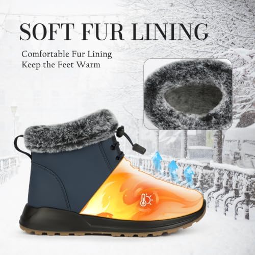 Waterproof Winter Boots For Women: Faux Fur Lined Side Zip Booties