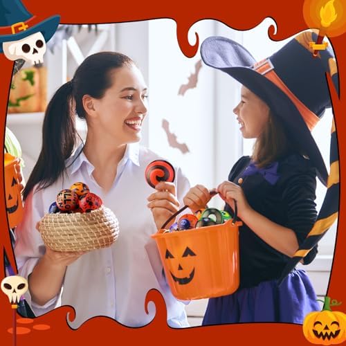 Meooeck 108 Pcs 2.5'' Halloween Mini Sensory Fidget Balls, Foam Relief Toys
