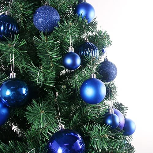 Royal Blue 2.5" Christmas Balls Christmas Tree Decoration Ornaments Shatterproof Hanging Balls for Birthday Halloween Holiday Wedding Decorations Set of 36pcs