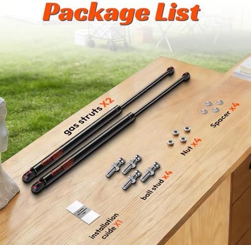 St270edi2-45 27 Inch Gas Struts 45 Lbs,2pcs St270edi-45 Undercover Gas Spring, 27" Lift Support for Tonneau Cover Parts Replacement Truck Bed Cover Shock