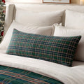 MIULEE Christmas Plaid Pillow Cover Scottish Tartan 14x36 Green