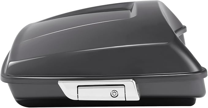 5.5" Razor Motorcycle Trunk W/Latch Key Fit For Harley 2014-2025 Touring CVO Road King Street Glide Electra Glide Ultra Limited Pack Gauntlet Gray Metallic