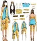 Party Costume Women New Yellow Outfit for Halloween Dress up Carnival