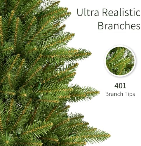 Puleo International 4.5ft Pre-Lit Fraser Fir Pencil Christmas Tree