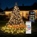 Christmas Tree Lights, 448 LED RGB Color Changing Waterfall Tree Topper Lights, 9.18 ft x 16 Lines, App & Remote Control, Music Sync Timer, 29V Plug-in Lights for Indoor Outdoor Christmas Decor