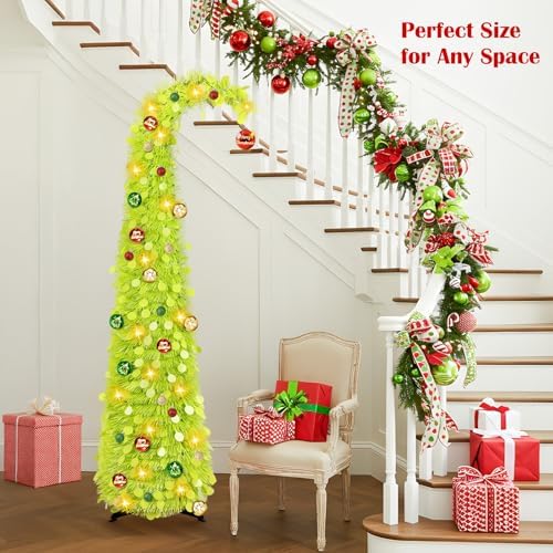 Whimsical Christmas Tree with Ball String Lights for Christmas Decorations