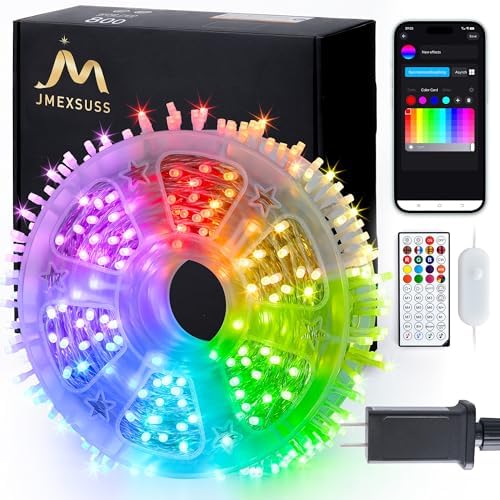 JMEXSUSS 800 LED RGB String Light Outdoor Indoor, Halloween Lights Plug in