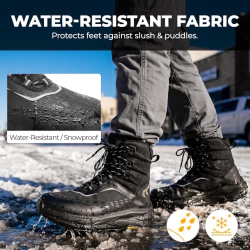 Men's Winter Boots Insulated Warm Lined Wide Toe Box Snow Boots