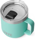 YETI Rambler 14 oz Ceramic Lined Stackable Mug, Vacuum Insulated, Stainless Steel with MagSlider Lid, Seafoam