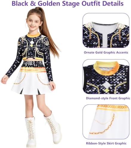 Pop Performer Costume Kids Girls Halloween Costumes Cosplay Outfit Set