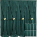 8 Panels Hunter Green Backdrop Curtain for Parties Wrinkle Free Dark Green Photo Curtains Backdrop Drapes Fabric Decoration for Weding Baby Shower Birthday Party Photography 40ft(W) x 10ft(H)