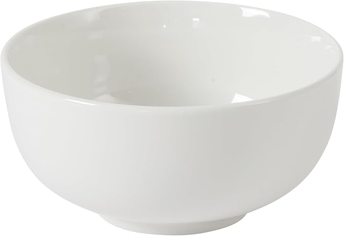 Gibson Home Summit View 17-Piece Porcelain Plates and Bowls Set W/Metal Rack - Plates, Bowls & Mugs Dinnerware Set for 4 - White