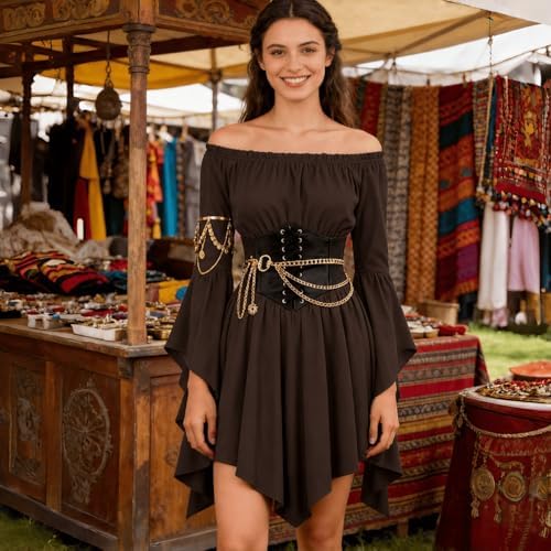 Renaissance Costume Women Pirate outfit Ren Fairy Dress Halloween Costume