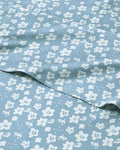 Twin 3 Piece Floral Sheet Set - Soft, Breathable & Cooling - Blue Meadow