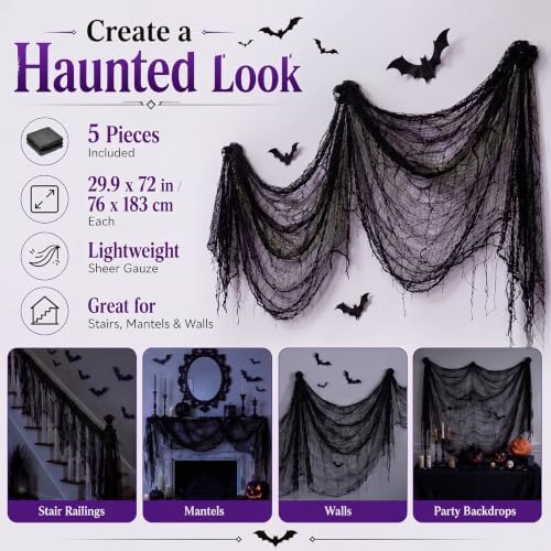Gilprop Halloween Party Decoration for Wall Stair Mantel Fireplace, Purple