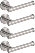 NearMoon Bathroom Toilet Paper Holder, Premium SUS304 Stainless Steel Rustproof Wall Mounted Toilet Roll Holder for Bathroom, Kitchen (4 Pack, Brushed Nickel)