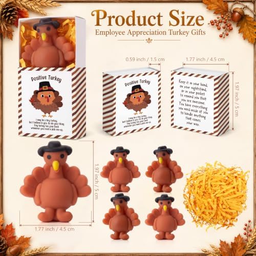 24 Sets Thanksgiving Positive Gifts Fall Turkey Party Favors