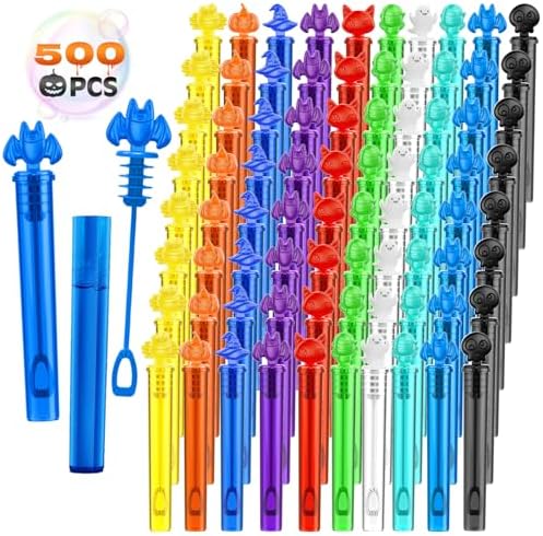500 PCS Halloween Bubble Wand for Kids, Halloween Party Favors Toys Bulk