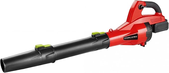 Leaf Blower Cordless, 510 CFM Electric Leaf Blower with 4.0Ah Battery Operated and Fast Charger, 7 Speed Mode, Lightweight Battery Powered Handheld Cleaners for Lawn, Driveway, Snow, Red