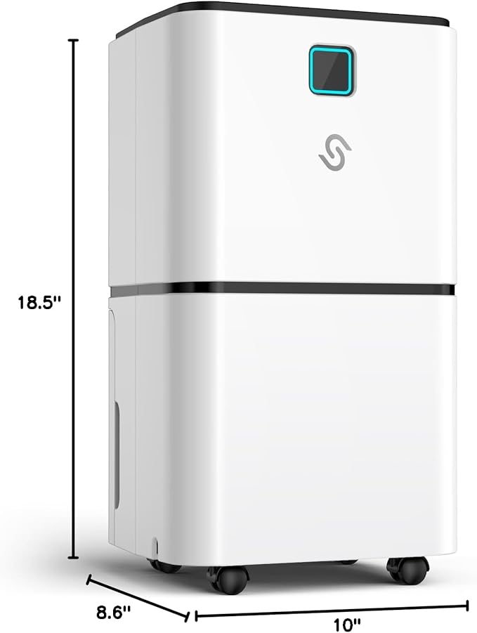 2000 Sq.Ft Dehumidifier for Basement - 36 dB 30 Pints Quiet Dehumidifiers with Drain Hose for Home Bedroom Bathroom Rv 3 Modes with LED Intelligent Humidity Light