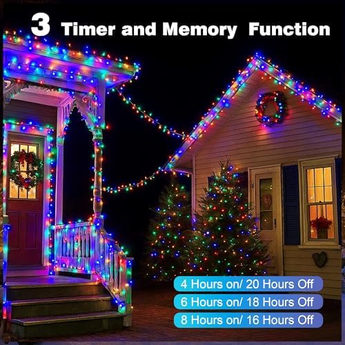 394FT Multicolor Christmas Lights, 1200LED Outdoor Halloween String Lights