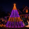 16FT Outdoor Christmas Tree Lights for Flagpole,DIY Music Sync App Control