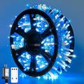 JMEXSUSS 600 LED Blue and White Christmas Lights Outdoor with Remote