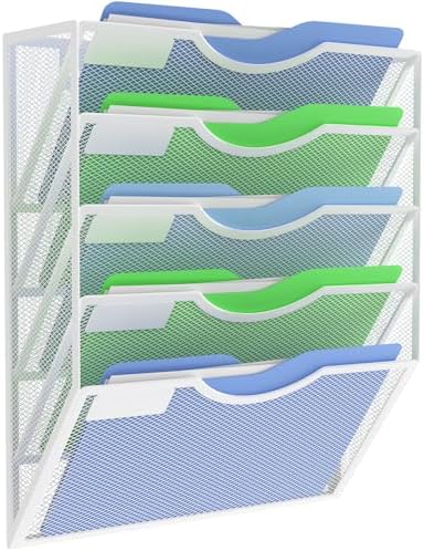 Kuntine.B Wall File Organizer Office Hanging Magazine Holder Wall File Organizer for Office Home