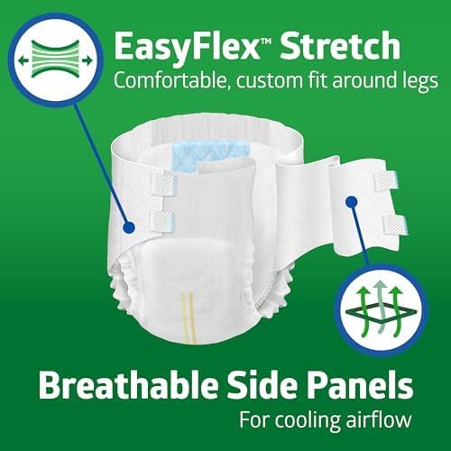 FitRight Bariatric Adult Incontinence Briefs with Tabs, Super Absorbent, 3XL, 65" to 84", 12 Count