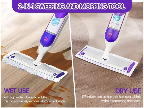 Pure Realm 32 Count Disposable Power mop Refills for Swiffer Power Mop Multi-Surface and PowerMop Wood , Unscented Powermop Clean Replacement Mopping Pad