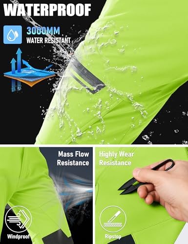 MAGCOMSEN Men's Snow Ski Winter Pants Waterproof Hiking Fleece Lined Pants