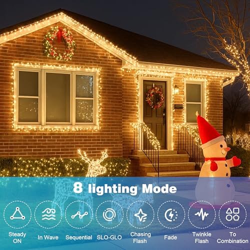 394FT Warm White Christmas Lights, 1200 LED Outdoor String Light