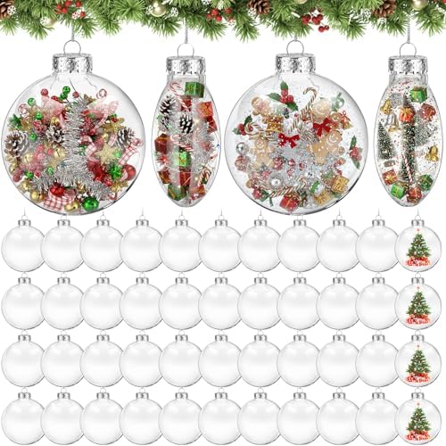 Wettarn 100 Pcs 4" Clear Plastic Disc Ornaments